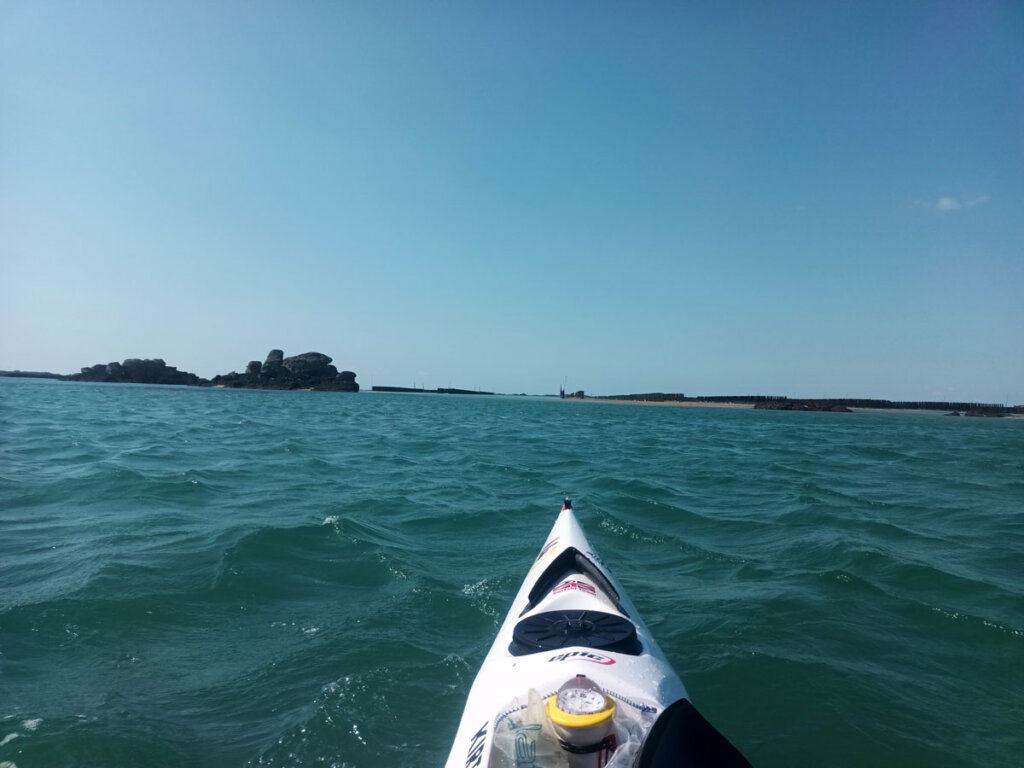 sea kayaking surf ski adventure Iles Chausey