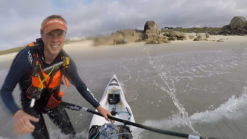 surf ski beach landing surf