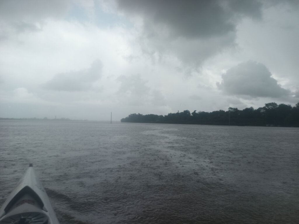 rain storm kayaking